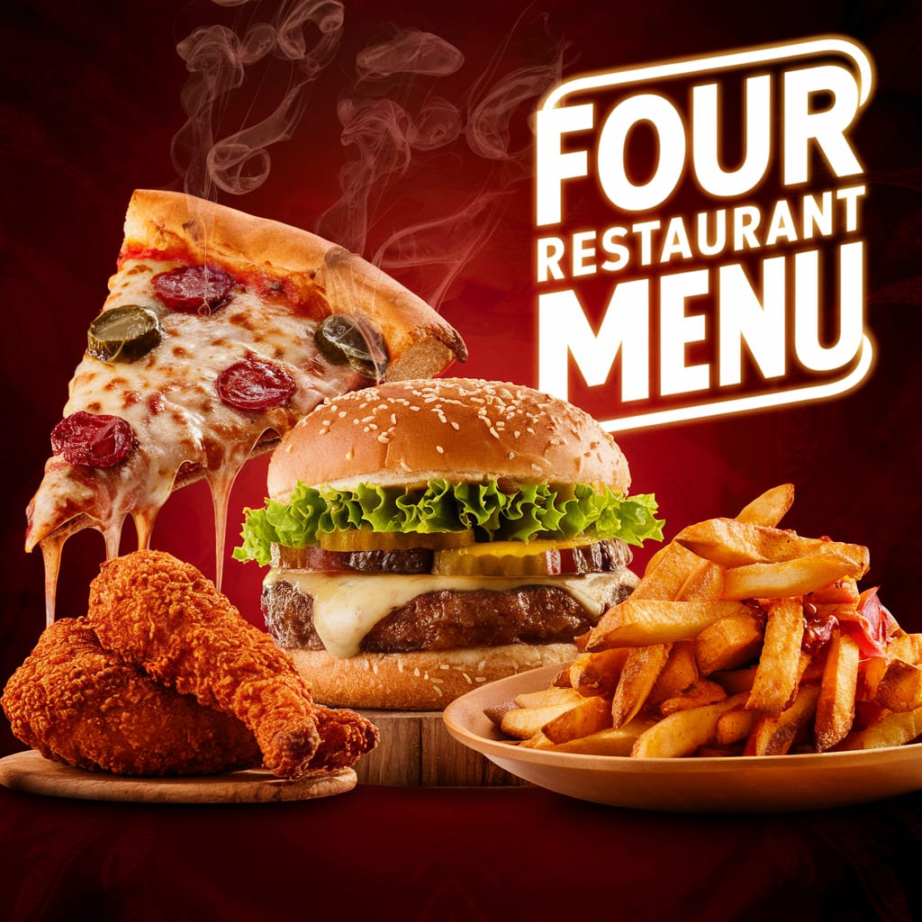 FOUR Restaurant Menu Lahore By Ducky Bhai And Iqra Kanwal